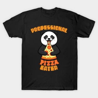 Professional Pizza Eater Panda Gift For Foodies T-Shirt